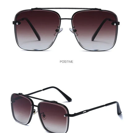 New Gradient Square Vintage Sunglasses For Men Women Luxury Sun Glasses Fashion Male Driving Fishing Eyewear UV400 Óculos De Sol