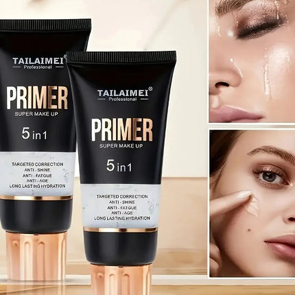 Waterproof Base Transparent Gel Makeup Primer - Full Coverage Matte Foundation With Color Retention, Natural Avocado And Rose Ex