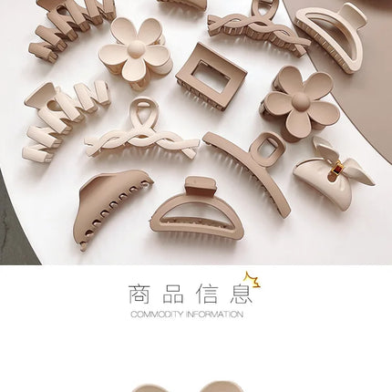 Kiss Jewelry Milk Coffee Butterfly Flower Geometric Hair Claws Headband Women Korean Fashion Makeup Hair Clips Crab Accessories