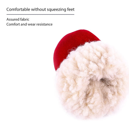 4pcs/set Plush Pet Dog Shoes Autumn Winter Warm Dog Boots Socks Comfortable Anti-slip Puppy Cat Rain Snow Booties Footwear