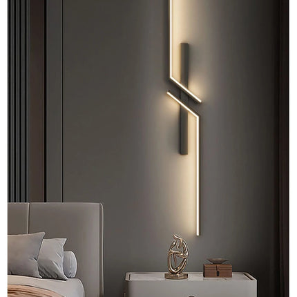 Modern LED Wall Lamp Minimalist Led 13W-18W Light Bedroom Bedside Long Strip Wall Sconces Living Room Home Indoor Lighting