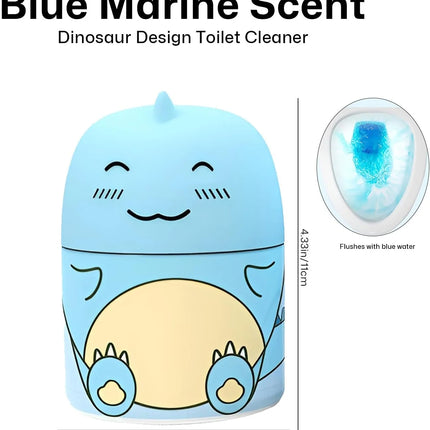 3PCS Toilet Bowl Cleaner Bottle, Cute Dinosaur-Shaped Bathroom Toilet Tank Cleaner with Ocean, Jasmine, and Peach Scent