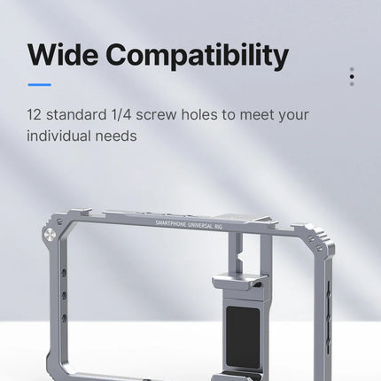 Ulanzi Universal Smartphone Video Rig Phone Cage with Dual Hand Grip Phone Vlog for iPhone Android Smartphone Photography