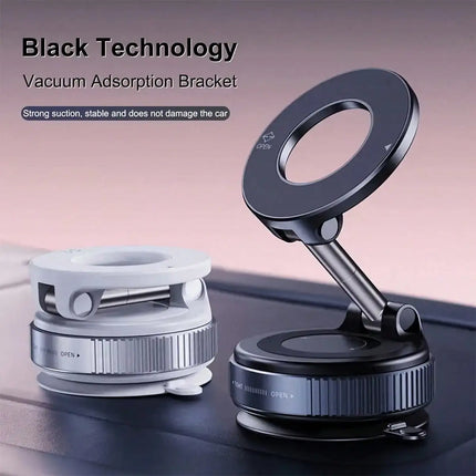 Upgraded Vacuum Magnetic Car Phone Holder, 360° Reinforced Ultra Suction Cup Phone Mount For Car, Travel, Gym, Table