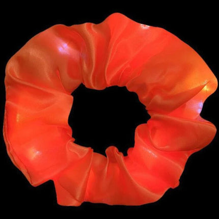 Fashion LED Luminous Hair Scrunchies Light Up Glowing Scrunchy Hair Band For Girls Flashing Hair Tie Hair Rope Hair Accessories