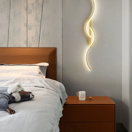 Modern LED Wall Lamp Minimalist Led Light Bedroom Bedside Long Strip Wall Sconces Living Room Home Indoor Lighting Fixture