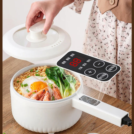 600W Electric Cooking Pot Rice Cooker Hotpot  Multicooker Pancake Smart Electric Skillet Fried Pan 1.6L Food Steamer 220V