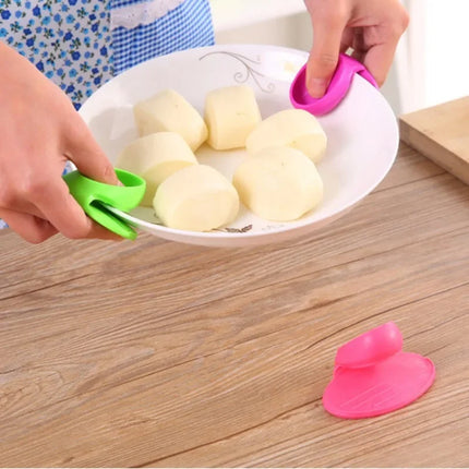 10/2PCS Silicone Insulated Finger Covers Oven Microwave Insulated Gloves High Temperature Resistant Thickened Insulated Mat Gift