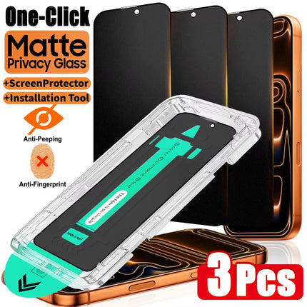 Matte Privacy Screen Protector For iPhone 17 Pro Max Air 14 15 13 11 12 16 Pro Max 16E XR Dust Free Installation Anti-Spy Glass