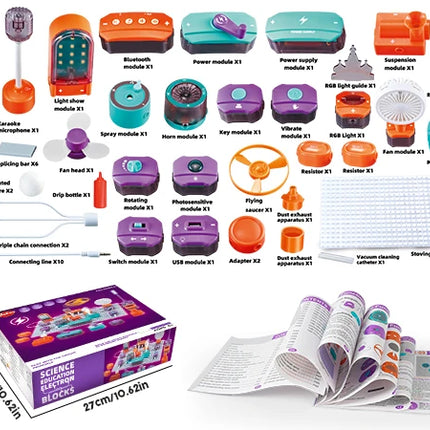 VATOS Science Circuit for Kids DIY Electronics Exploration Kit 150+ Project Physics Experiment Circuit Board Educate Toy Ages 6+