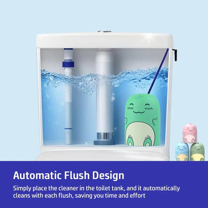 3PCS Toilet Bowl Cleaner Bottle, Cute Dinosaur-Shaped Bathroom Toilet Tank Cleaner with Ocean, Jasmine, and Peach Scent