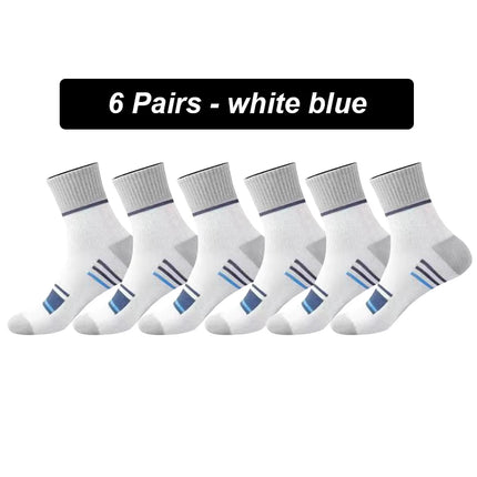 6Pairs Men Socks Breathable Cotton Sports Stockings Men Socks Comfortable Sweat Absorption Deodorant Business Sox High Quality