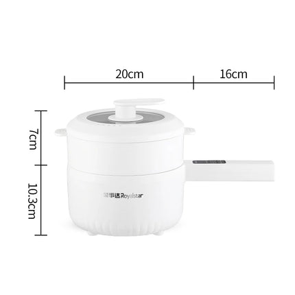 600W Electric Cooking Pot Rice Cooker Hotpot  Multicooker Pancake Smart Electric Skillet Fried Pan 1.6L Food Steamer 220V