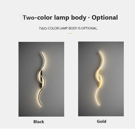 Modern LED Wall Lamp Minimalist Led Light Bedroom Bedside Long Strip Wall Sconces Living Room Home Indoor Lighting Fixture