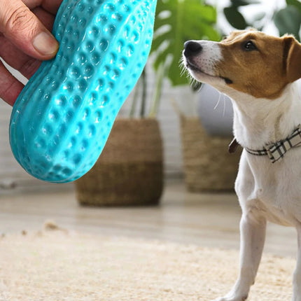 Dog Chewing Toy Simulation Peanut Squeaking Plaything Grinding Teeth Cleaning Anti Bite Rubber Cat Pet Toy Interactive Chew