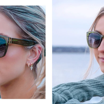 ZENOTTIC Fashion Cateye Polarized Sunglasses for Women - Oversized Sun Glasses UV400 Protection Retro Shades Designer Style