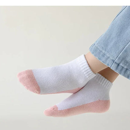 5 Pairs/Lot 2023 New Summer Children Socks Cotton Kids Fashion Black White Gray For 1-12 Years Teen Student Baby Girl Boy Socks
