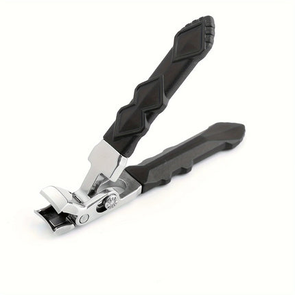 Professional Stainless Steel Toenail Clippers for Seniors, Wide Jaw, Angled Head, Concave Blade
