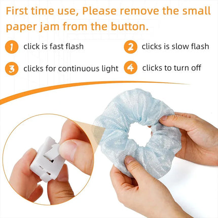 Fashion LED Luminous Hair Scrunchies Light Up Glowing Scrunchy Hair Band For Girls Flashing Hair Tie Hair Rope Hair Accessories