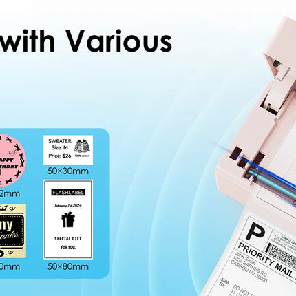 Thermal Label Printer -4x6 Shipping Label Printer for Small Business, Home Use - Compatible with Android, iPhone and Windows