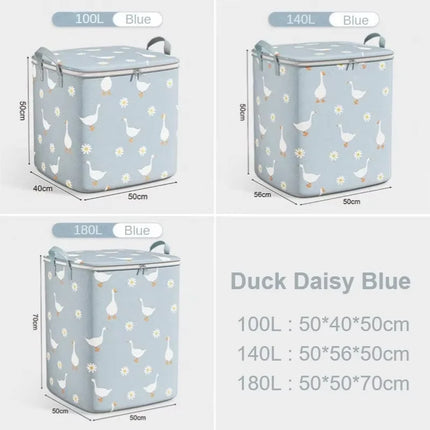 Cotton Quilt Storage Bag Large Capacity Quilt Storage Box Non Woven Clothes Special Storage Moving Luggage Bag Portable