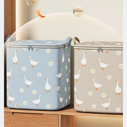 Cotton Quilt Storage Bag Large Capacity Quilt Storage Box Non Woven Clothes Special Storage Moving Luggage Bag Portable