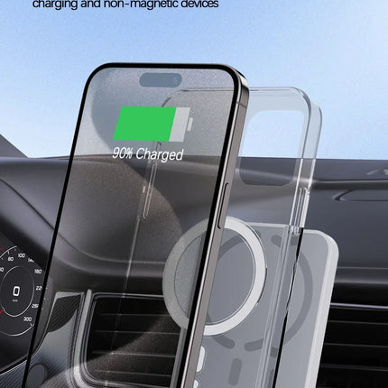 Magnetic Wireless Car Charger Air Outlet Phone Holder for iPhone 17 16 15 14 13 12 Pro Max Fast Wireless Car Charging Station