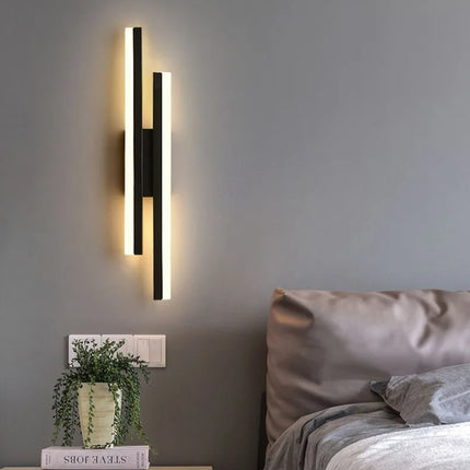 LED Bedroom Wall Lamp Wall Sconces Copper Line Pipe Acrylic Lampshade Indoor Lighting for Living Room Corridor Light Fixture