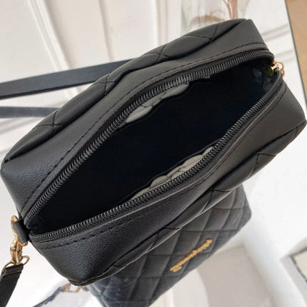2026 tassel women's small crossbody bag trend diamond grid embroidery camera women's shoulder bag fashion chain crossbody bag