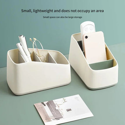 Remote Control Holder Storage Box TV Remote Control Phone Trapezoidal Storage Box Stationery Organizer Hotel Storage Supplies