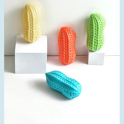 Dog Chewing Toy Simulation Peanut Squeaking Plaything Grinding Teeth Cleaning Anti Bite Rubber Cat Pet Toy Interactive Chew