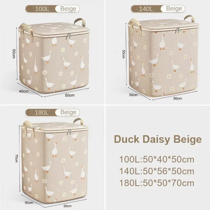Cotton Quilt Storage Bag Large Capacity Quilt Storage Box Non Woven Clothes Special Storage Moving Luggage Bag Portable