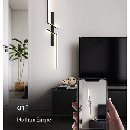 Modern LED Wall Lamp Minimalist Led 13W-18W Light Bedroom Bedside Long Strip Wall Sconces Living Room Home Indoor Lighting