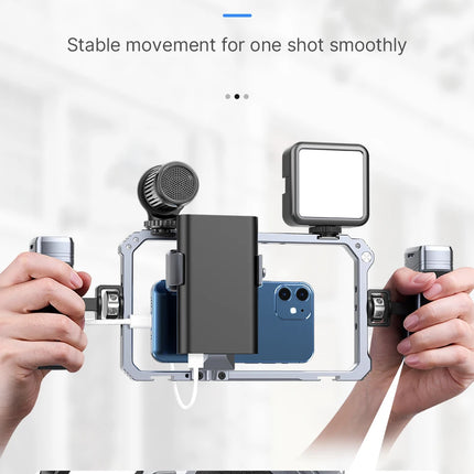 Ulanzi Universal Smartphone Video Rig Phone Cage with Dual Hand Grip Phone Vlog for iPhone Android Smartphone Photography