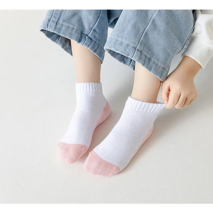 5 Pairs/Lot 2023 New Summer Children Socks Cotton Kids Fashion Black White Gray For 1-12 Years Teen Student Baby Girl Boy Socks
