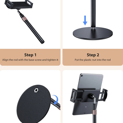 UPERFECT Rotating Portable Monitor Stand Height Adjustable Vesa Monitor Tablet Free Standing Low Profile Desk Mount up to 17.3"