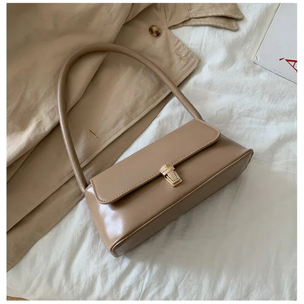 Korean Style Underarm Female Bag PU Minimalist Women Handbag 2025 New Fashion Shoulder Bag Solid Color Daily Commuter bag