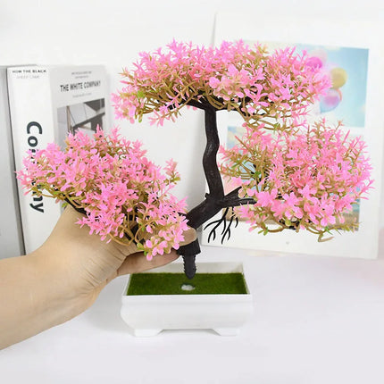 Artificial Plants Bonsai Small Tree Pot Fake Plant Flowers Potted Ornaments for Home Room Table Decoration Hotel Garden Decor