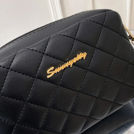 2026 tassel women's small crossbody bag trend diamond grid embroidery camera women's shoulder bag fashion chain crossbody bag