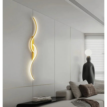Modern LED Wall Lamp Bedrooms Living Room Indoor Lighting Tv Sofas Bedside Backgrounds Decor Lights Strip Minimalist Wall Light