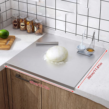 Non-Slip Stainless Steel Cutting Board Countertop Cutting Board Cooking Utility Gadgets for Vegetables Dough Pastry Fruits Meat