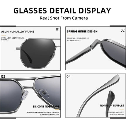 CLLOIO New Fashion Aluminum Photochromic Sunglasses Men Women Polarized Sun Glasses Chameleon Anti-glare Driving Oculos de sol
