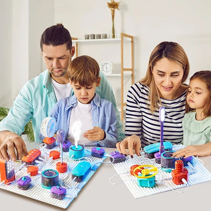 VATOS Science Circuit for Kids DIY Electronics Exploration Kit 150+ Project Physics Experiment Circuit Board Educate Toy Ages 6+