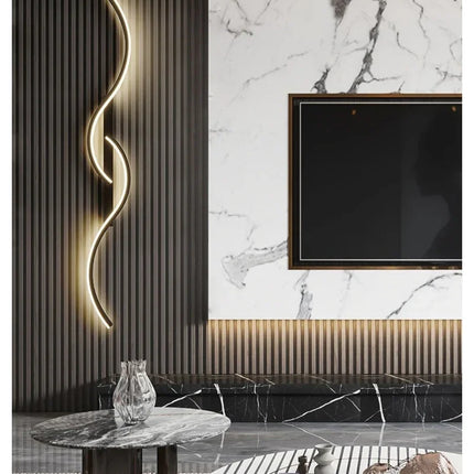 Modern LED Wall Lamp Bedrooms Living Room Indoor Lighting Tv Sofas Bedside Backgrounds Decor Lights Strip Minimalist Wall Light