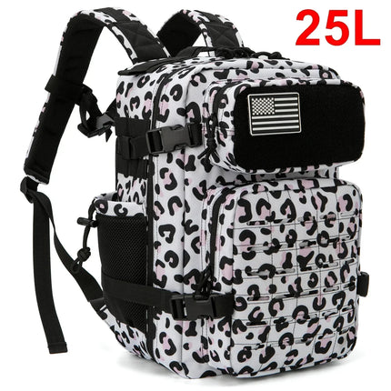 25L/45L Tactical Backpack Outdoor for Women/men Laser Cut Molle Hiking 3Day pack School Bag Gym Rucksack with Dual Cup Holder