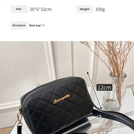 2026 tassel women's small crossbody bag trend diamond grid embroidery camera women's shoulder bag fashion chain crossbody bag