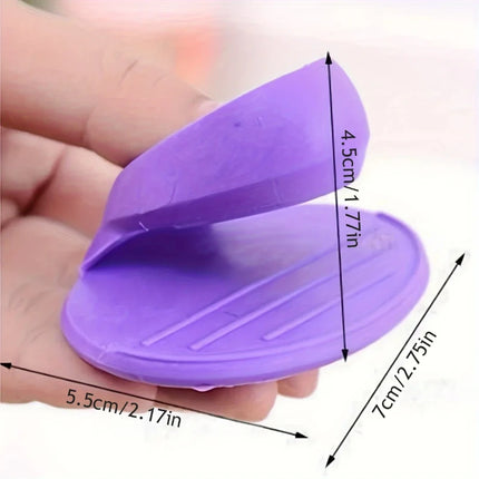10/2PCS Silicone Insulated Finger Covers Oven Microwave Insulated Gloves High Temperature Resistant Thickened Insulated Mat Gift