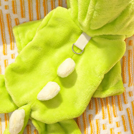 New Small Dinosaur Transforming Dog Clothes Autumn Winter Flannel Warm Teddy Cat Pet Clothes Dog Jumpsuits Rompers