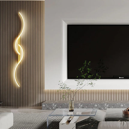 Modern LED Wall Lamp Minimalist Led Light Bedroom Bedside Long Strip Wall Sconces Living Room Home Indoor Lighting Fixture