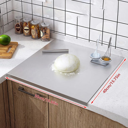 Non-Slip Stainless Steel Cutting Board Countertop Cutting Board Cooking Utility Gadgets for Vegetables Dough Pastry Fruits Meat